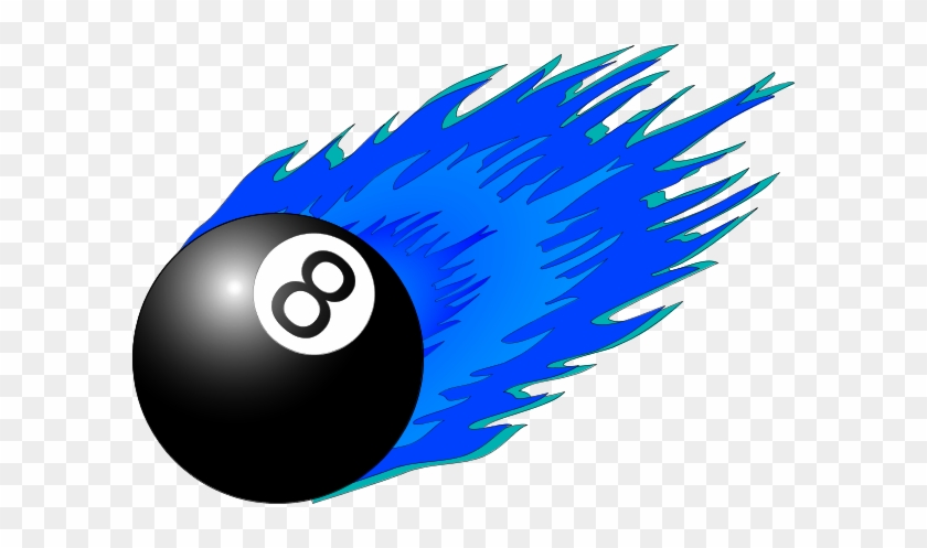 Pool 8 Eight Ball Flame Flaming Fire Vector Clip Art - Flames Clip Art #175707