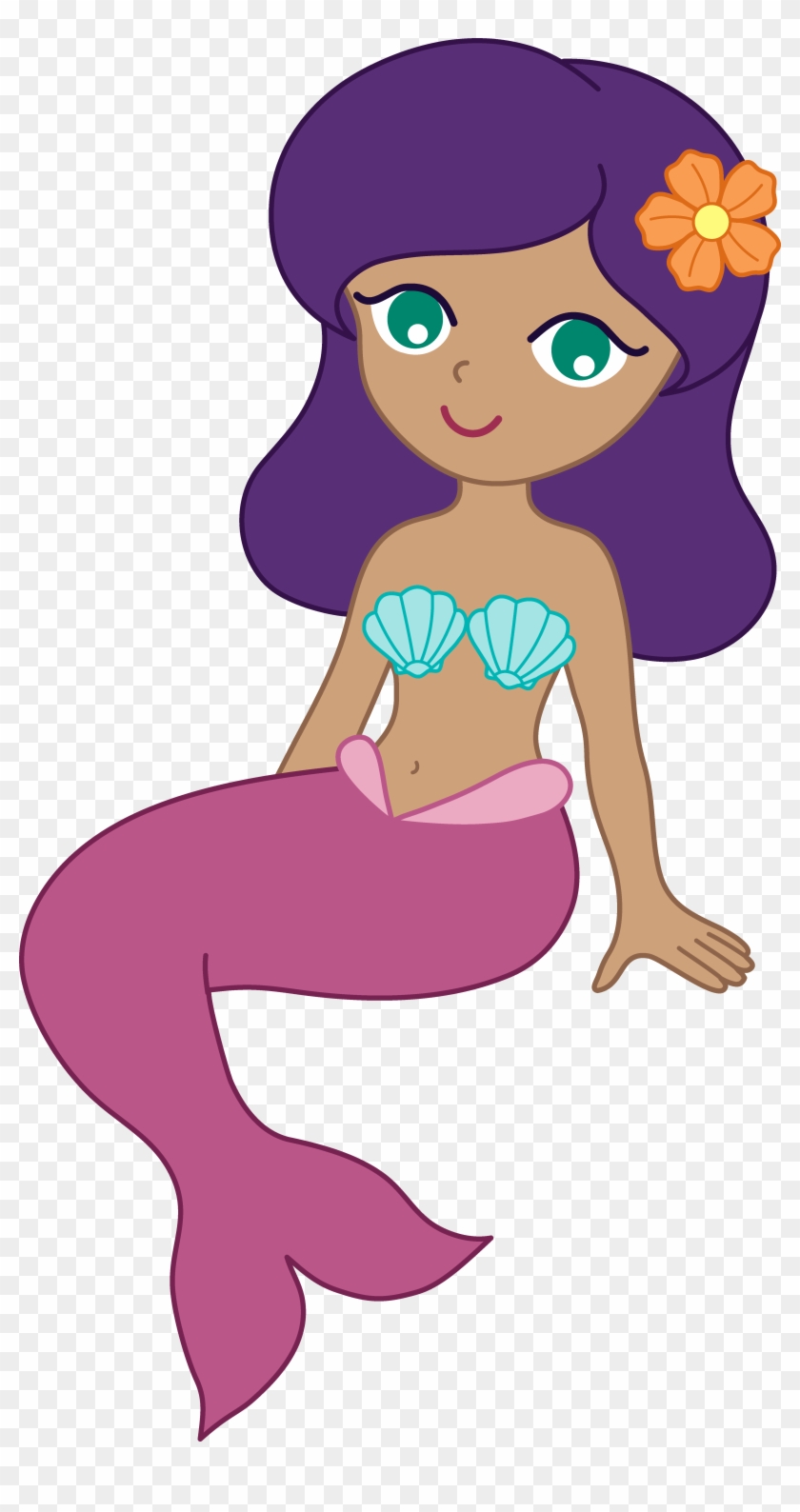 Mermaid Clipart For Birthday Party Logo - Kid Mermaid Clipart #175790