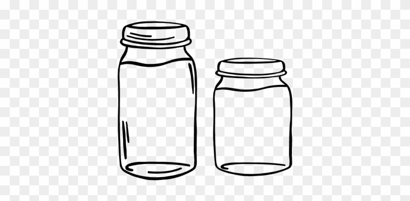 Mason Jar Krug Container Glas Marmelade Le - Container Clipart Black And White #175827