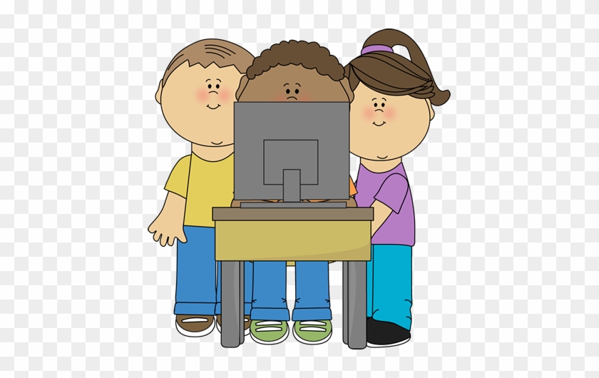 Technology - Children On Computer Clipart #175890