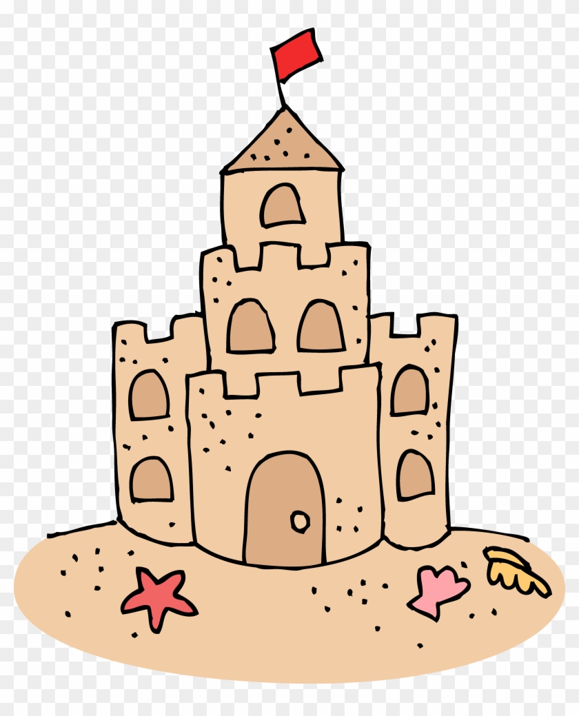 Simple Clipart Sand Castle - Sand Castle Clipart Transparent #175930