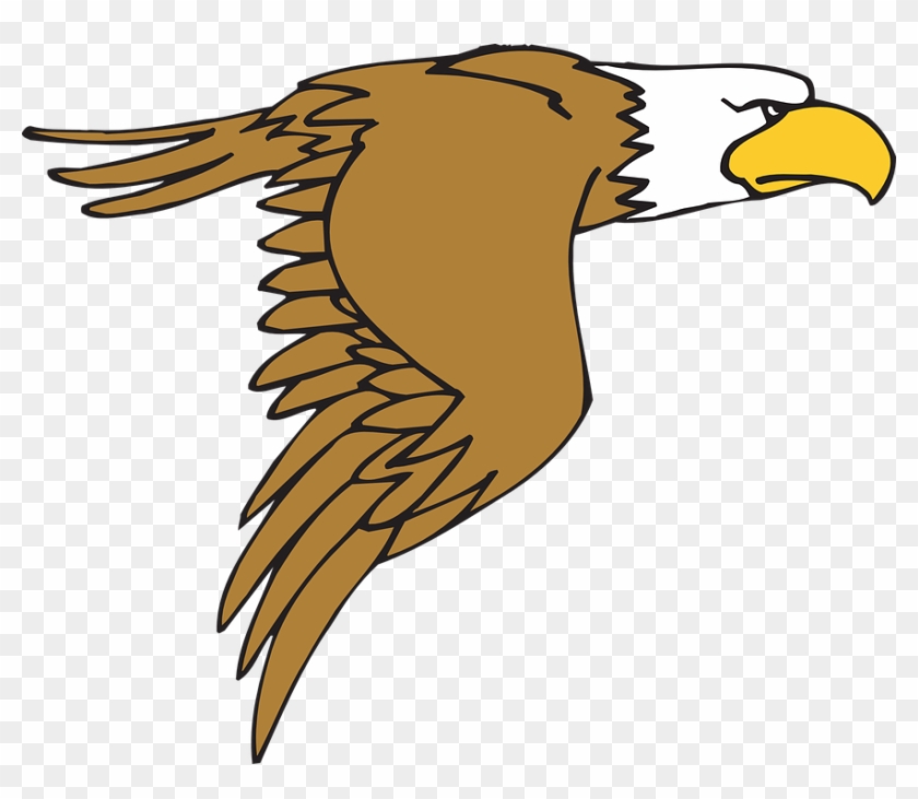 Golden Eagle Clipart Elang - Cartoon Eagle Flying #175923