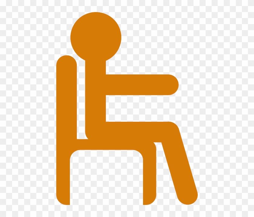 person sitting on a chair cartoon