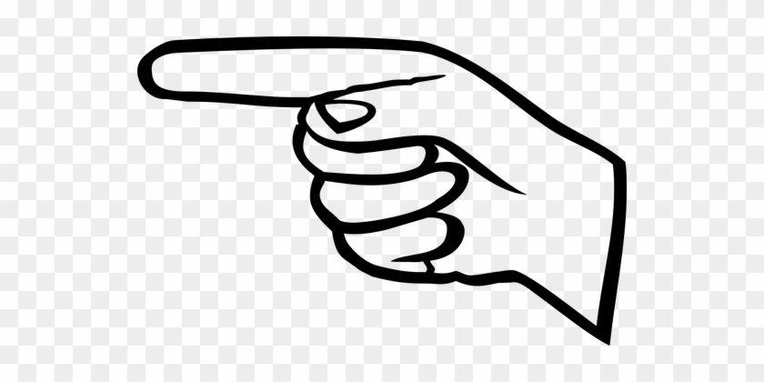 Finger Hand Point Pointer Finger Finger Fi - Finger Pointing Left Clipart #176219