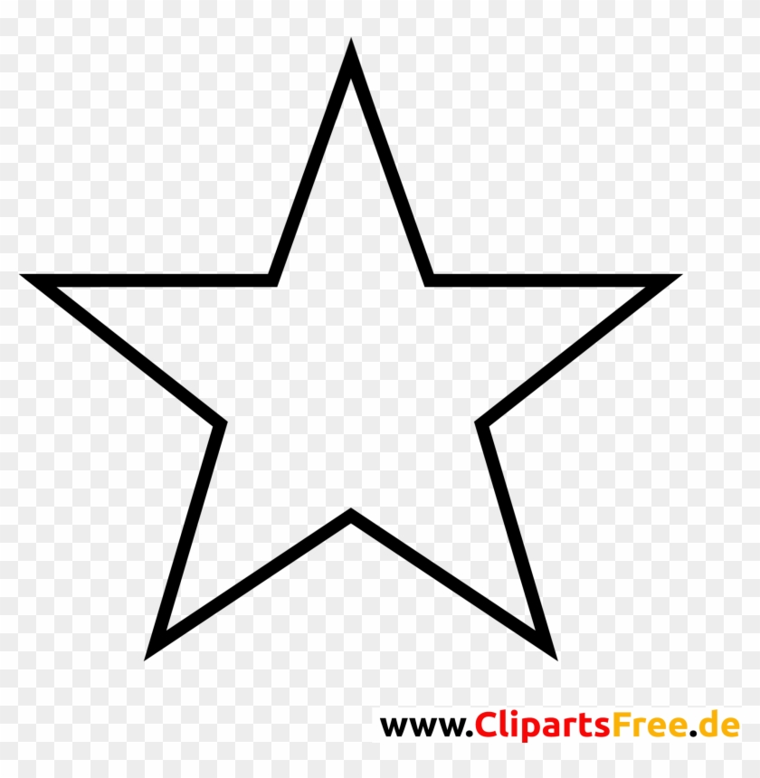 Sterne Clipart Schwarz Weiß - 5 Point Star Outline #176226