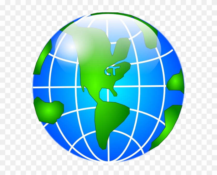 Globe Green Continents Clip Art At Clkercom Vector - Logo Bola Dunia Png #176248