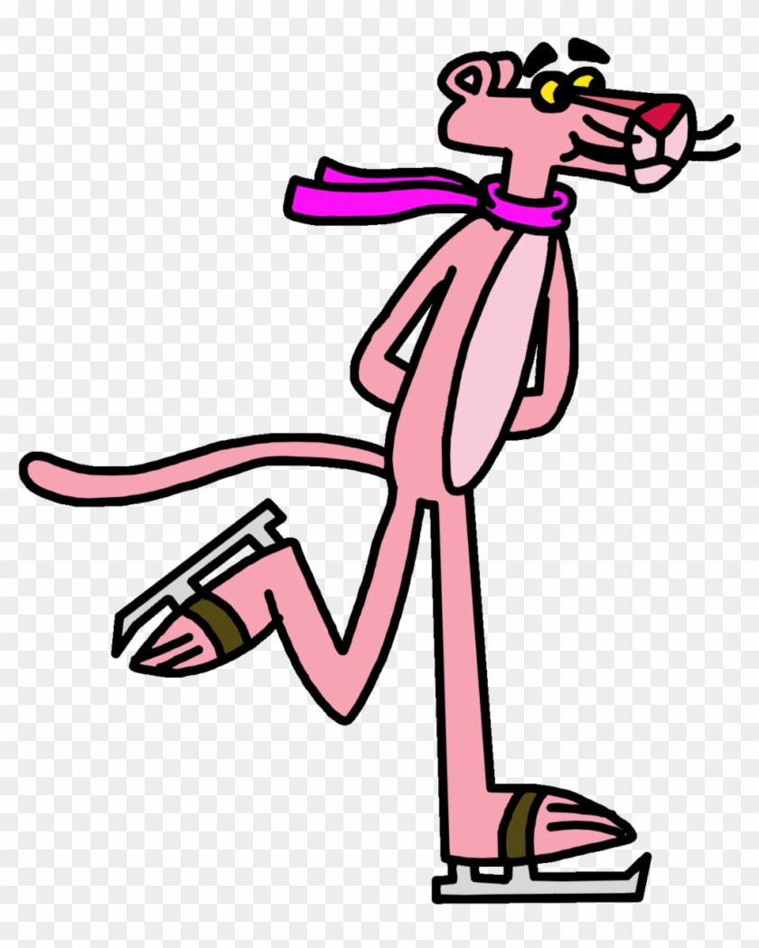Pink Panther Doing Ice Skating By Marcospower1996 - Pink Panther On Ice #176321