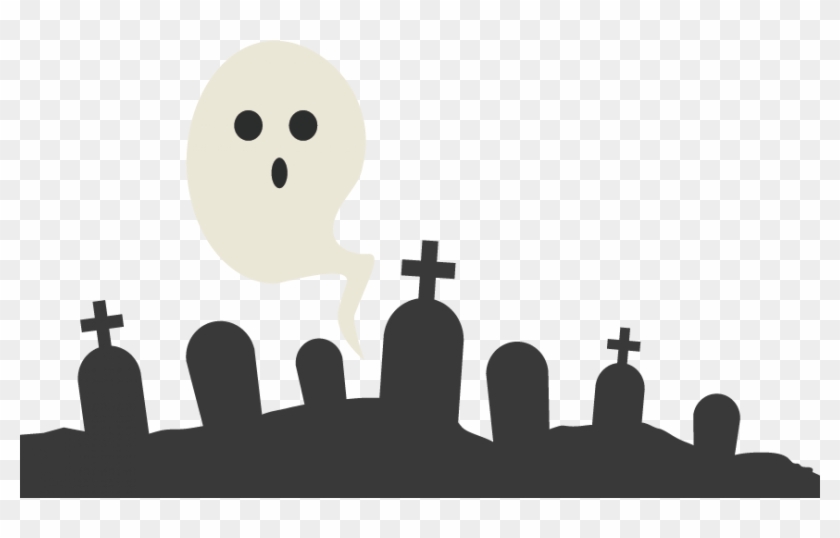Ghostly Clipart Grave Yard - Ghost In The Graveyard Clipart #176334
