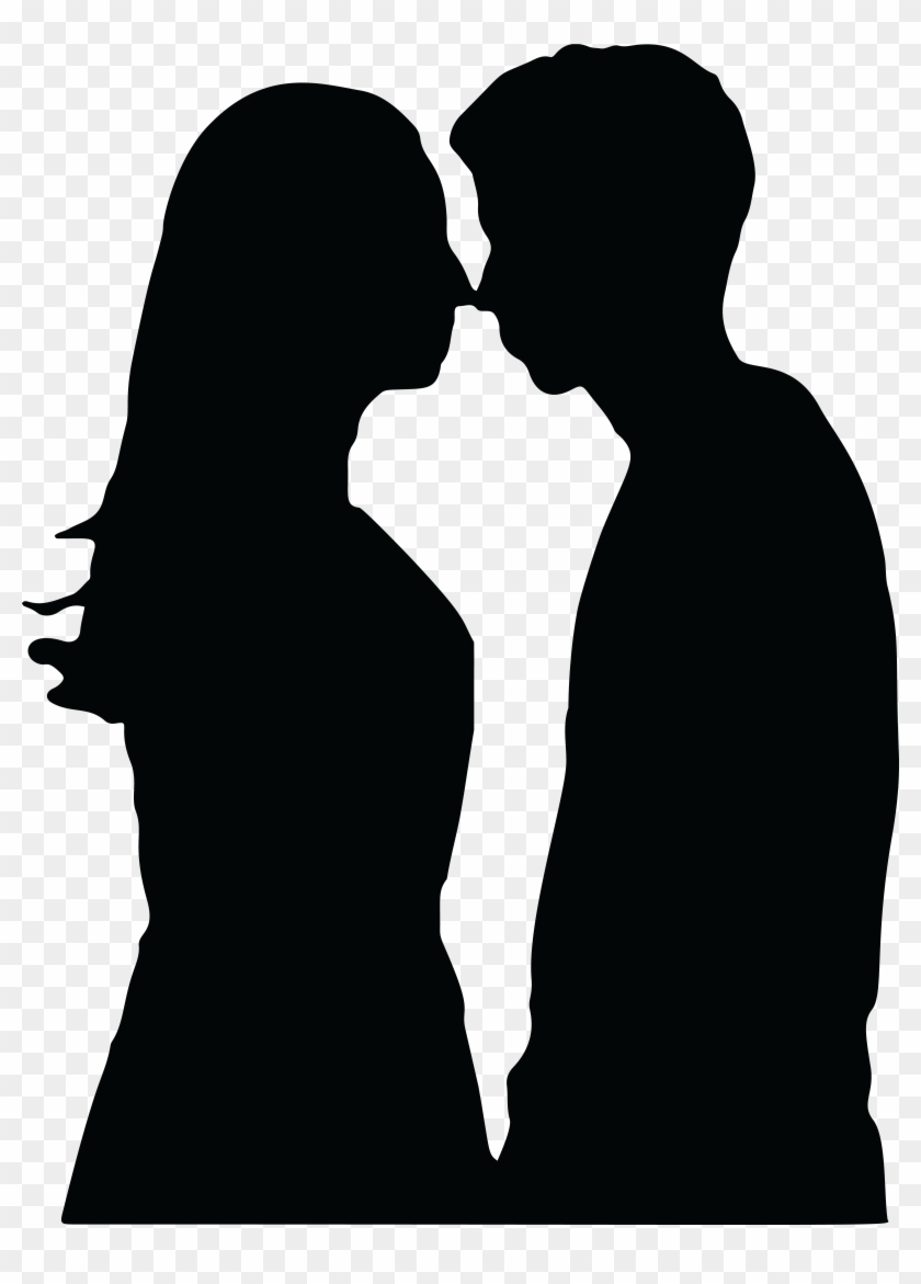 And Boyfriend Silhouette - Pregnant Couple Silhouette Png #176353