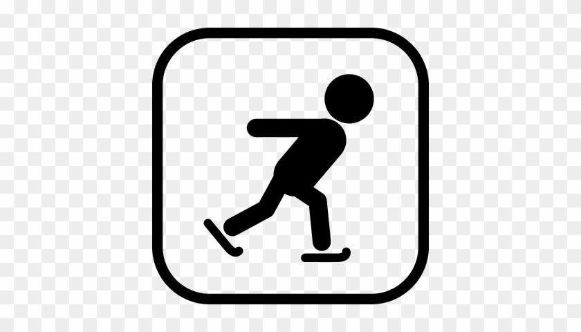 Ice Skating Sign Vector - Ice Skating Icon #176355