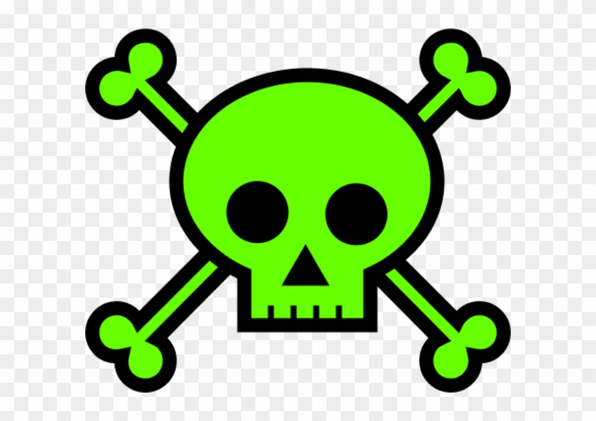 Skull - Green Skull And Crossbones #176465