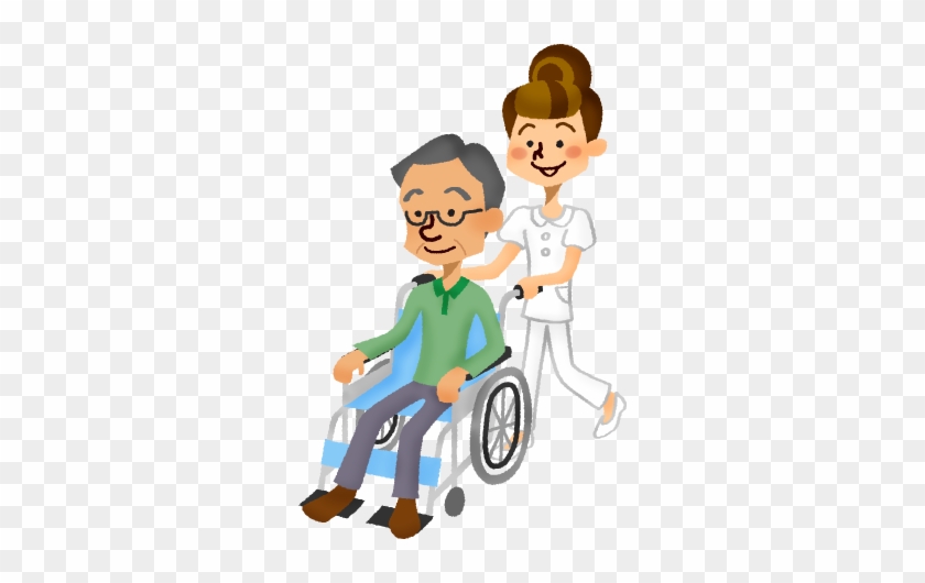 Senior Man In Wheelchair And Care Worker - Senior Man In Wheelchair And Care Worker #176491