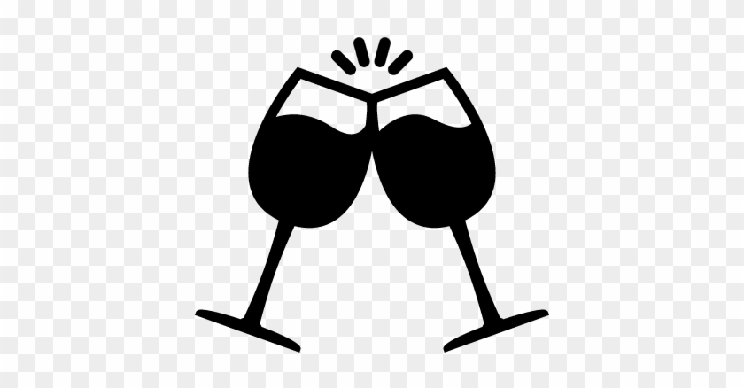 Brindis With Wine Glasses Logo - Icono Brindis Png #176792