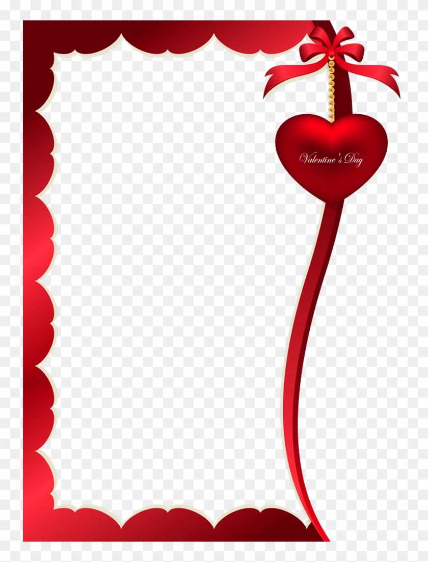 Valentines Day Decorative Ornament For Frame Png Clipart - Valentines Day Border Png #176797