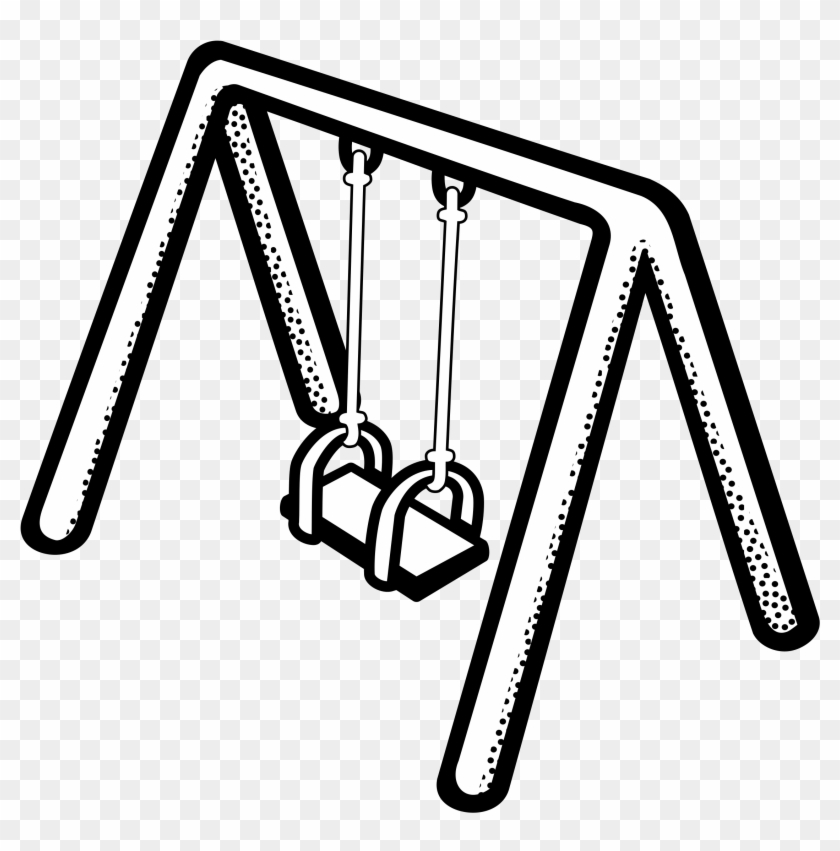 Medium Image - Swing Clipart Black And White #176854