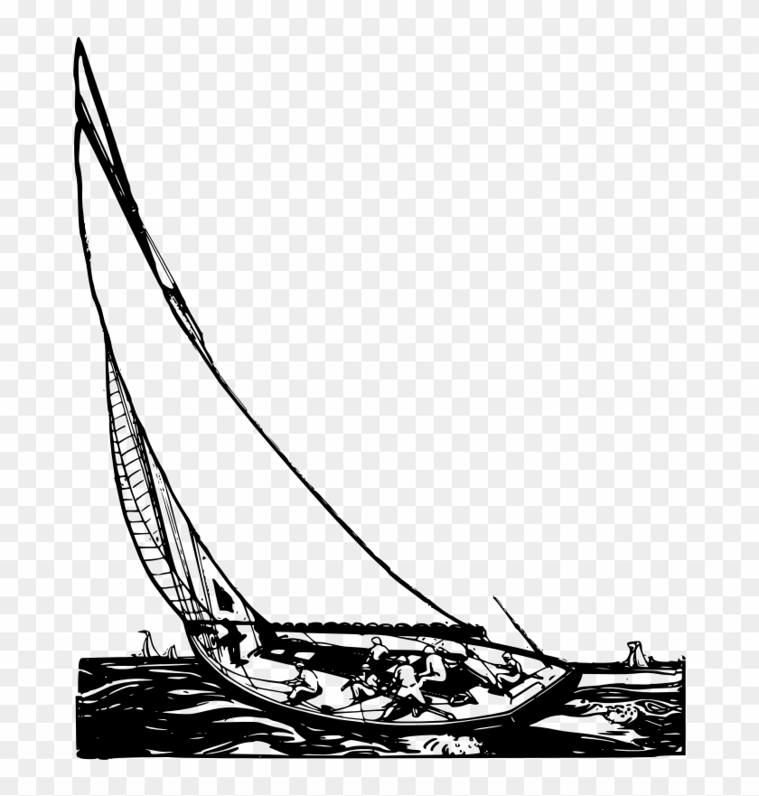 Clipart - Sailboat Sailing - Sailing #176983