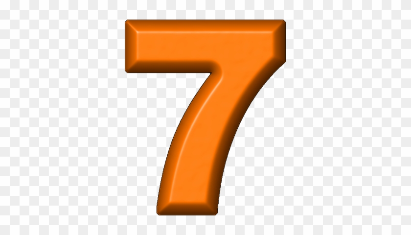 Orange Refrigerator Magnet - Number 7 Color Orange #177175