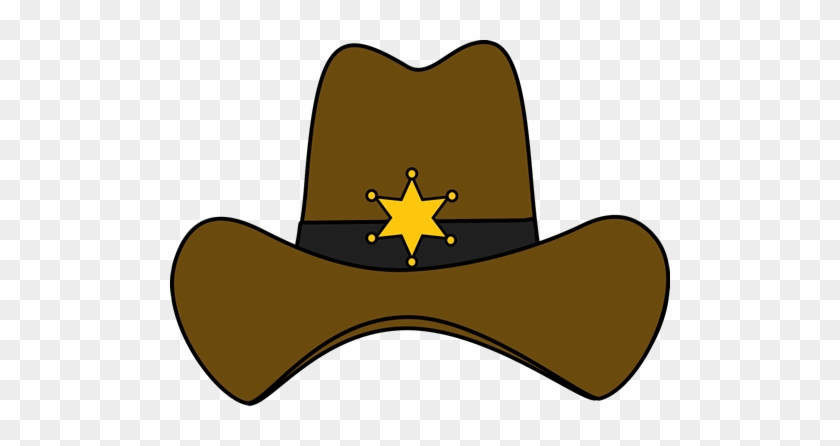 Sheriff Cowboy Hat Clip Art Image Cowboy Hat With A - Cowboy Hat Cut Out #177210