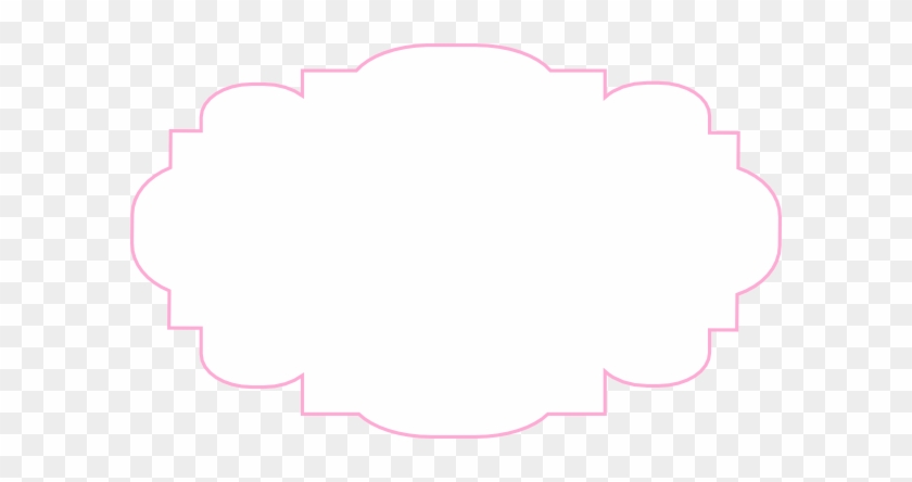 Pink And White Label Clip Art At Clker - Yellow Frame Clipart #177271