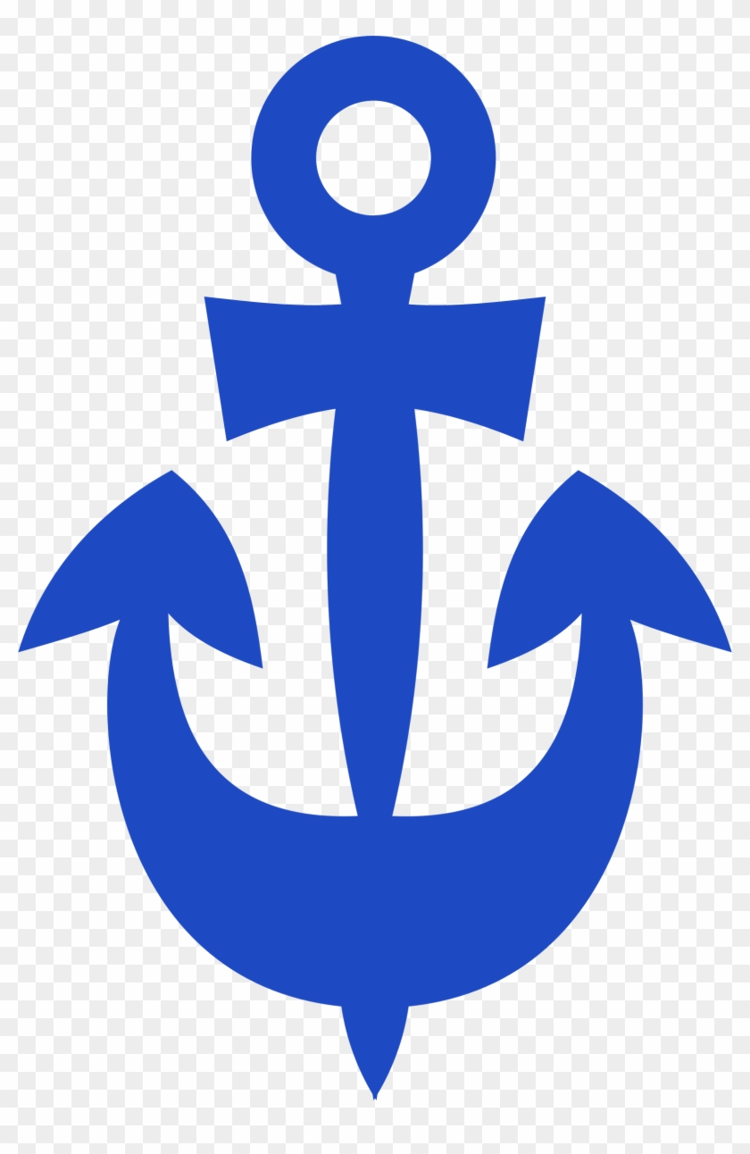 Anchor Clip Art Black And White Images - Ancla Dibujo Azul Png #177354
