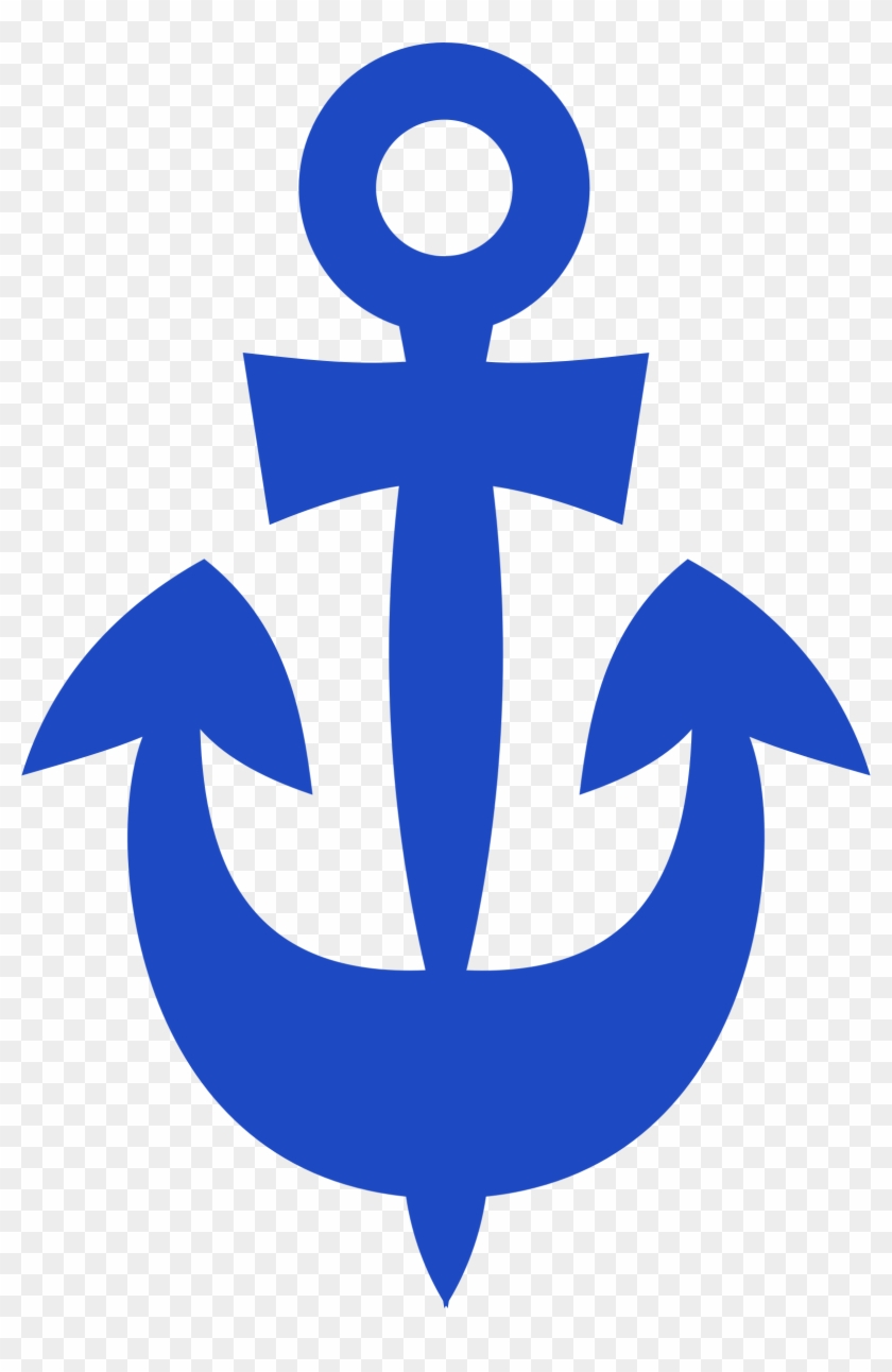 Anchor Clip Art Black And White Images - Ancla Dibujo Azul Png #177354