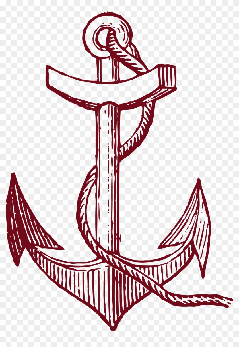 Sailor Tattoos Anchor Drawing Clip Art - Stickalz Llc Anchor Nautical Decor Vinyl Sticker Wall #177418