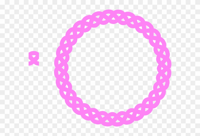 Pink Rope Border Clipart - Gold Borders Png Round #177705