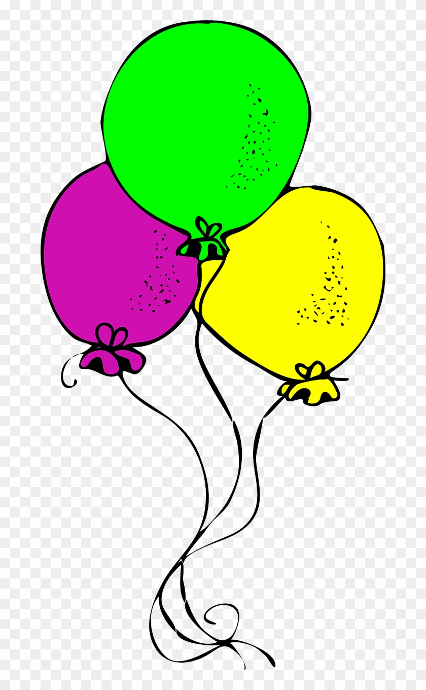 Party Banner 6 Free Balloons Free Champagne Showers - Drawing Of Birthday Balloons #177810