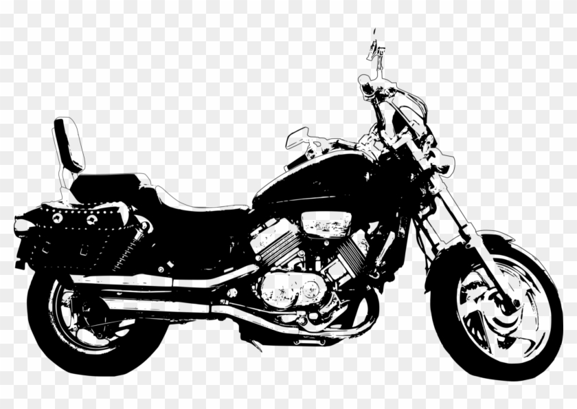 See Here Motorcycle Clipart Black And White Images - Motorcycle Clip Art #177874