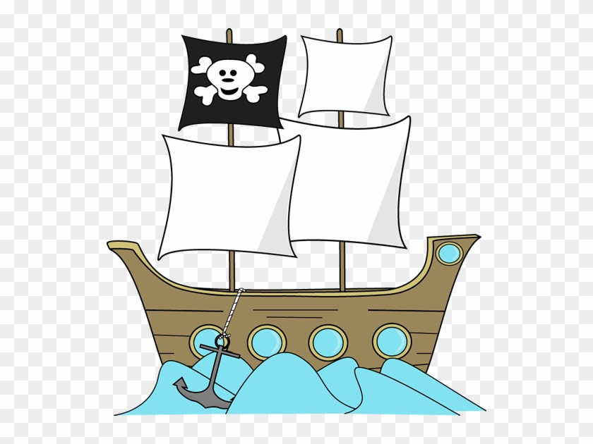 Anchor Clipart Pirate Ship - Pirate Ship In Water Clipart #177930