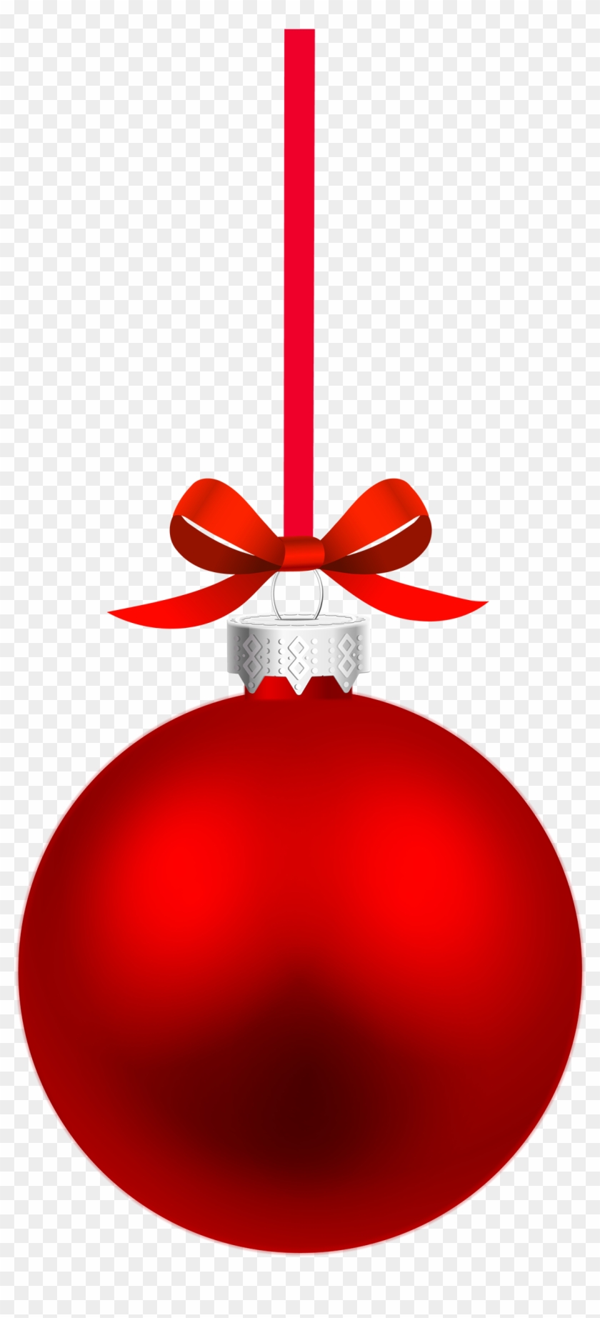 Red Hanging Christmas Ball Png Clipart - Christmas Ball Png #177946