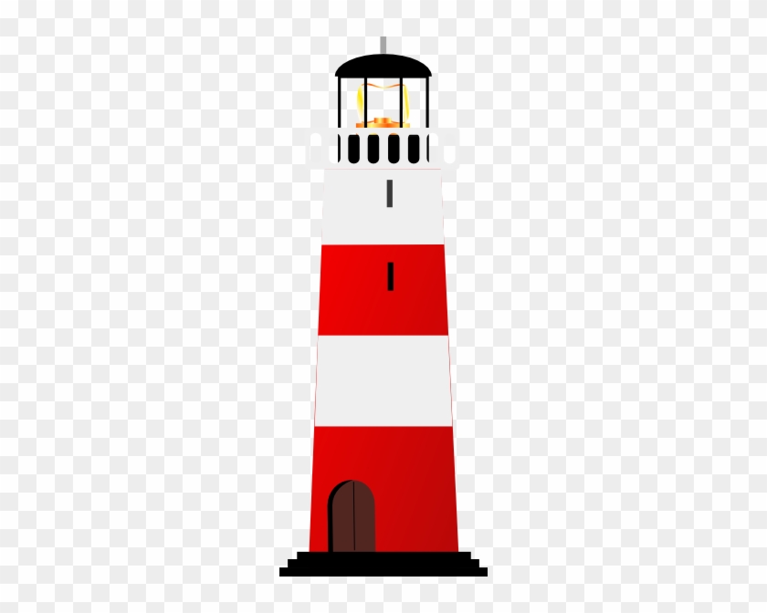 Lighhouse Clipart Red And Blue - Red And White Lighthouse Clipart #177958