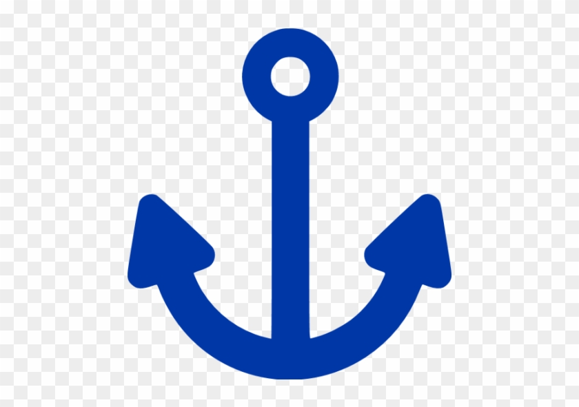 Royal Azure Blue Anchor 2 Icon - Icon Anchor #178021