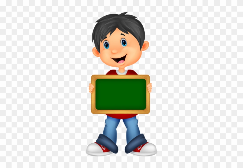 Crafts - Boy Holding A Paper Cartoon #178080