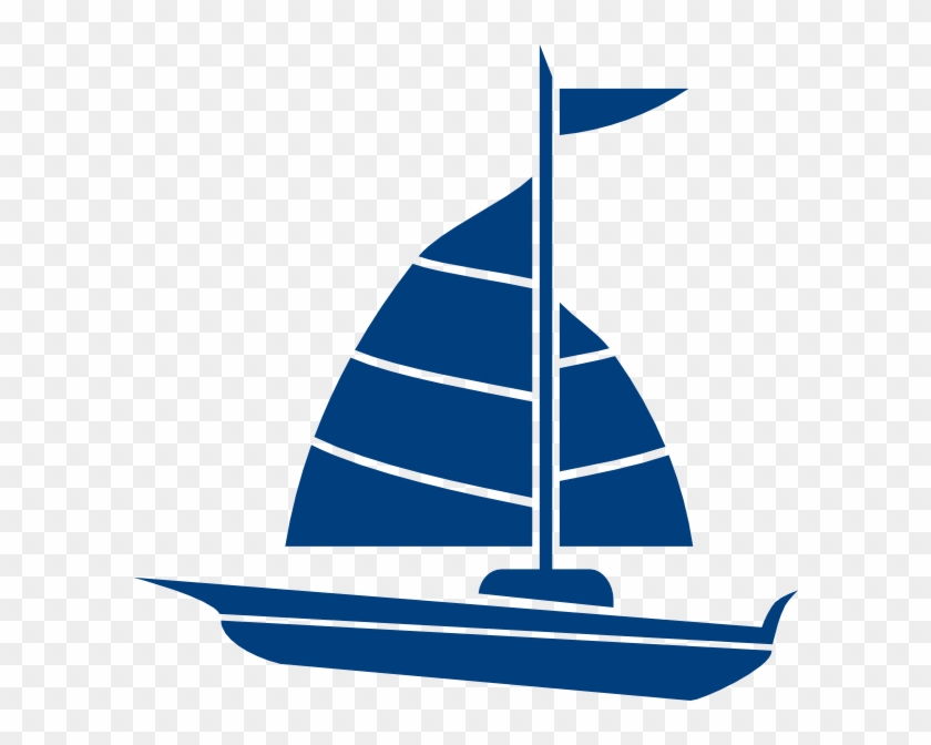 Blue Boat Clipart - Blue Sailboat Clipart #178093