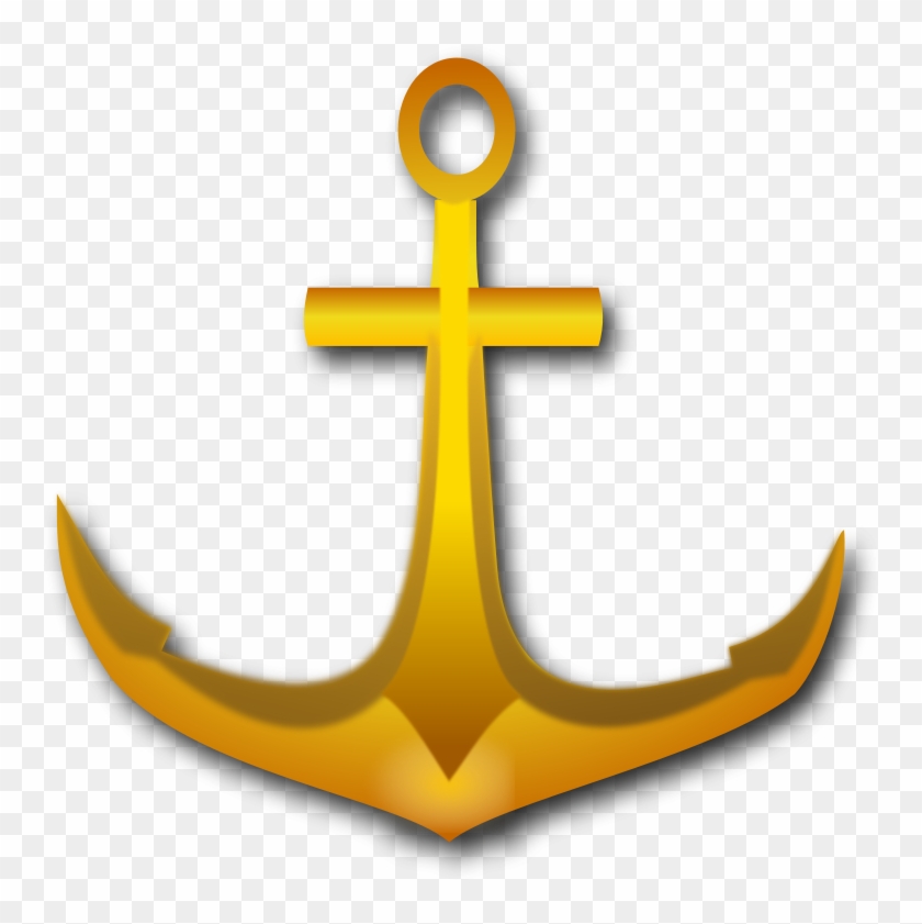 Golden Anchor Clip Art - Golden Anchor Png #178112