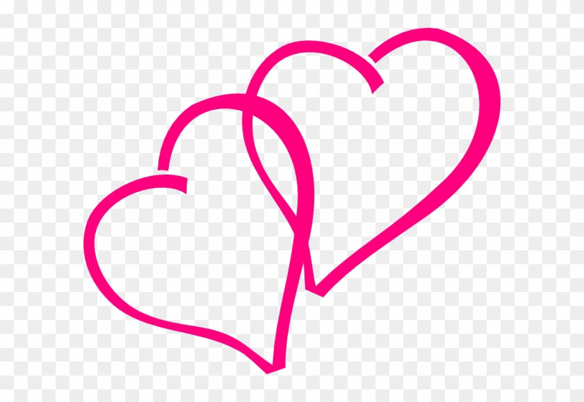 Double Heart Hot Pink Heart Clipart Free Images - Pink Hearts #178192