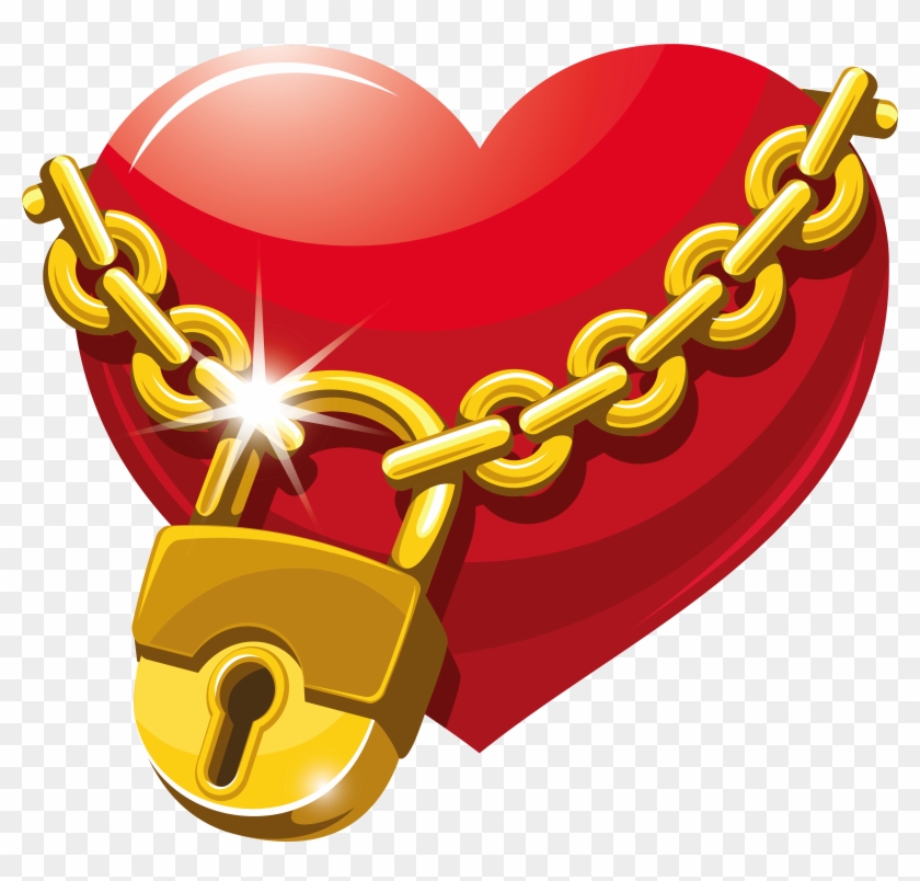 Locked Heart Png Clipart Ñâÿòîãî Âàëåíòèíà Clip Art - Heart With A Lock #178222