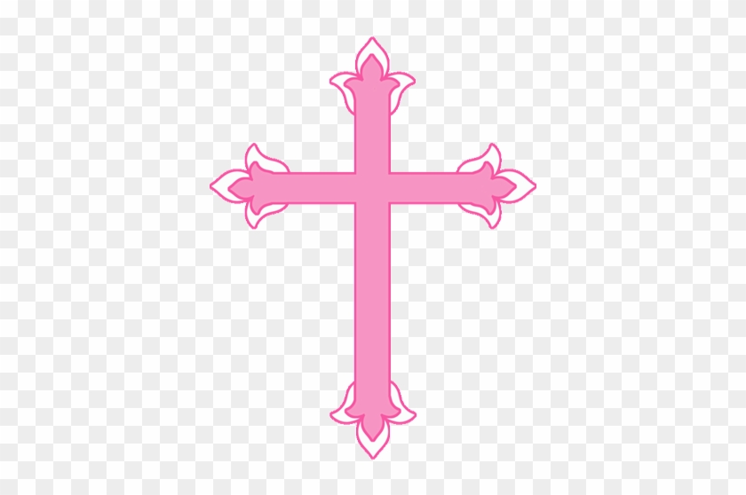 Pink Cross Clip Art - Pink Baptism Cross Png #178252.