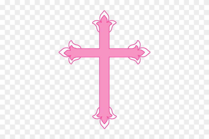 Pink Cross Clip Art - Pink Baptism Cross Png #178252