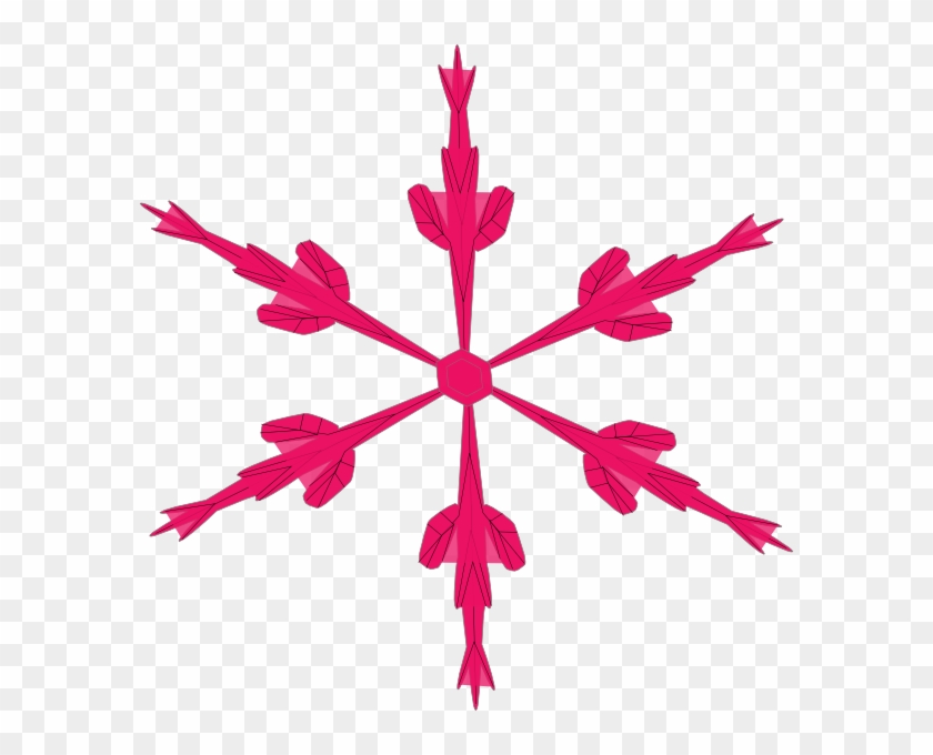 Skinny Pink Snowflake Clip Art - Clip Art #178272