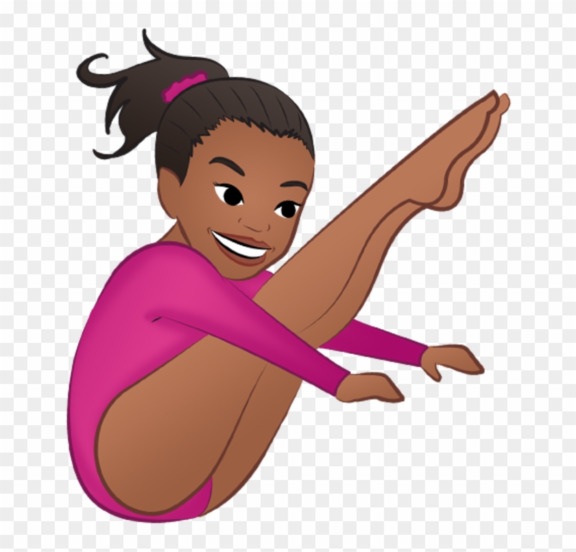 Gymnastics Clipart Emoji - Gabby Douglas Emoji #178292
