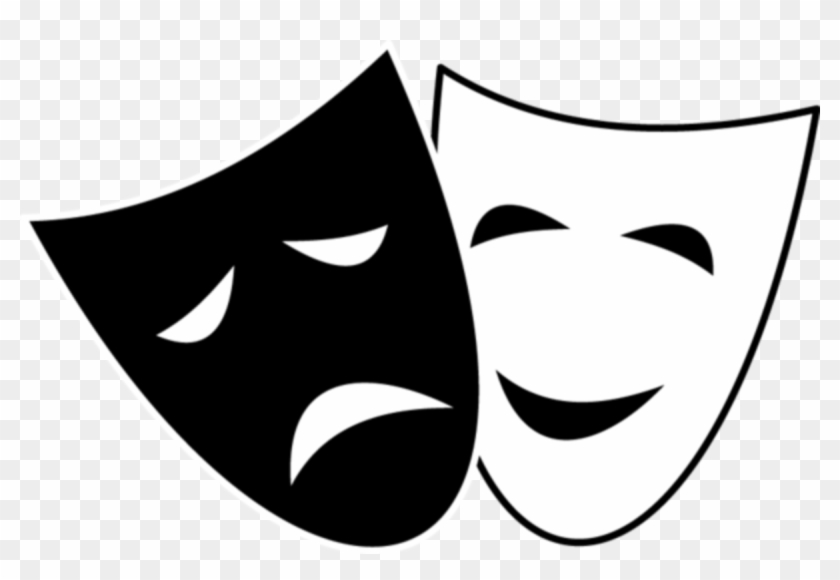 Comedy Tragedy Mask Clipart - Comedy And Tragedy Masks #178315