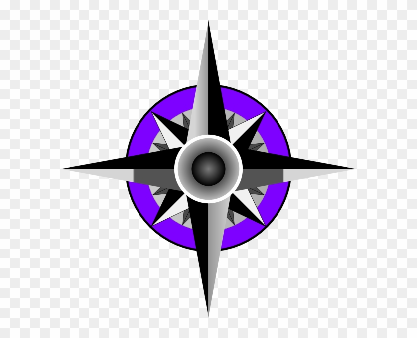Compass Blue Rose Clip Art - Compass Blue Rose Clip Art #178338