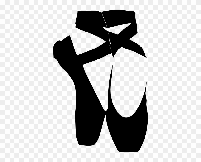Dance Silhouette Clip Art - Pointe Shoe Silhouette #178347