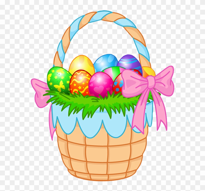 Transparent Easter Basket Png Clipart Picture - Easter Egg Basket Cartoon #178397