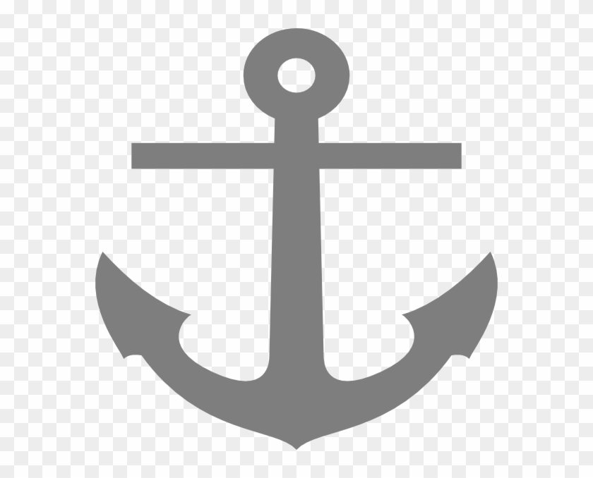 Grey Anchor Clip Art #178427