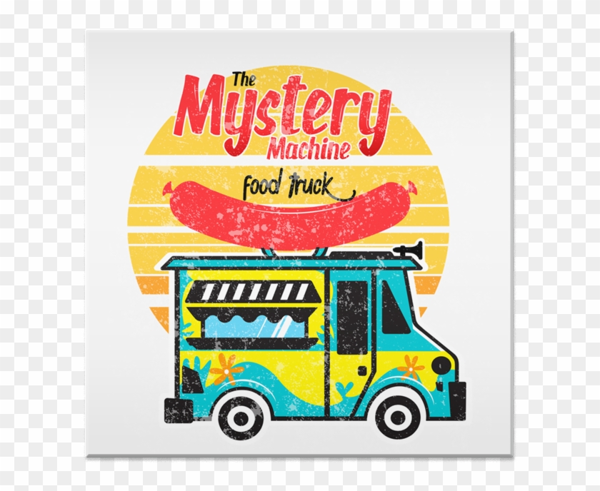 Street Food Trailer Food Truck Cartoon Vector Illustration - Food #994637