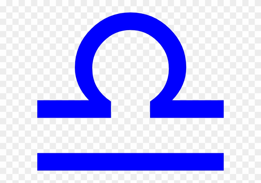 Libra Sign Blue Clip Art - Libra Sign Blue #994669