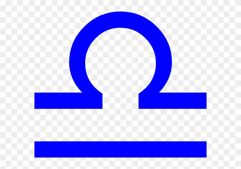 Libra Sign Blue Clip Art - Libra Sign Blue #994669